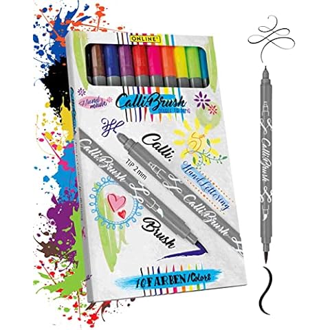 Online Calli Brush Pen Set with 10 Colours Cover