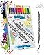 Online 19051 Calli.Brush 10er Set Handlettering Brush-Pen, Pinsel-Stifte Set, Kalligraphie-Set, Pens mit Calligraphie-Spitze und Pinsel-Spitze für Bullet Journaling, Wasserfarben, Geschenkbox