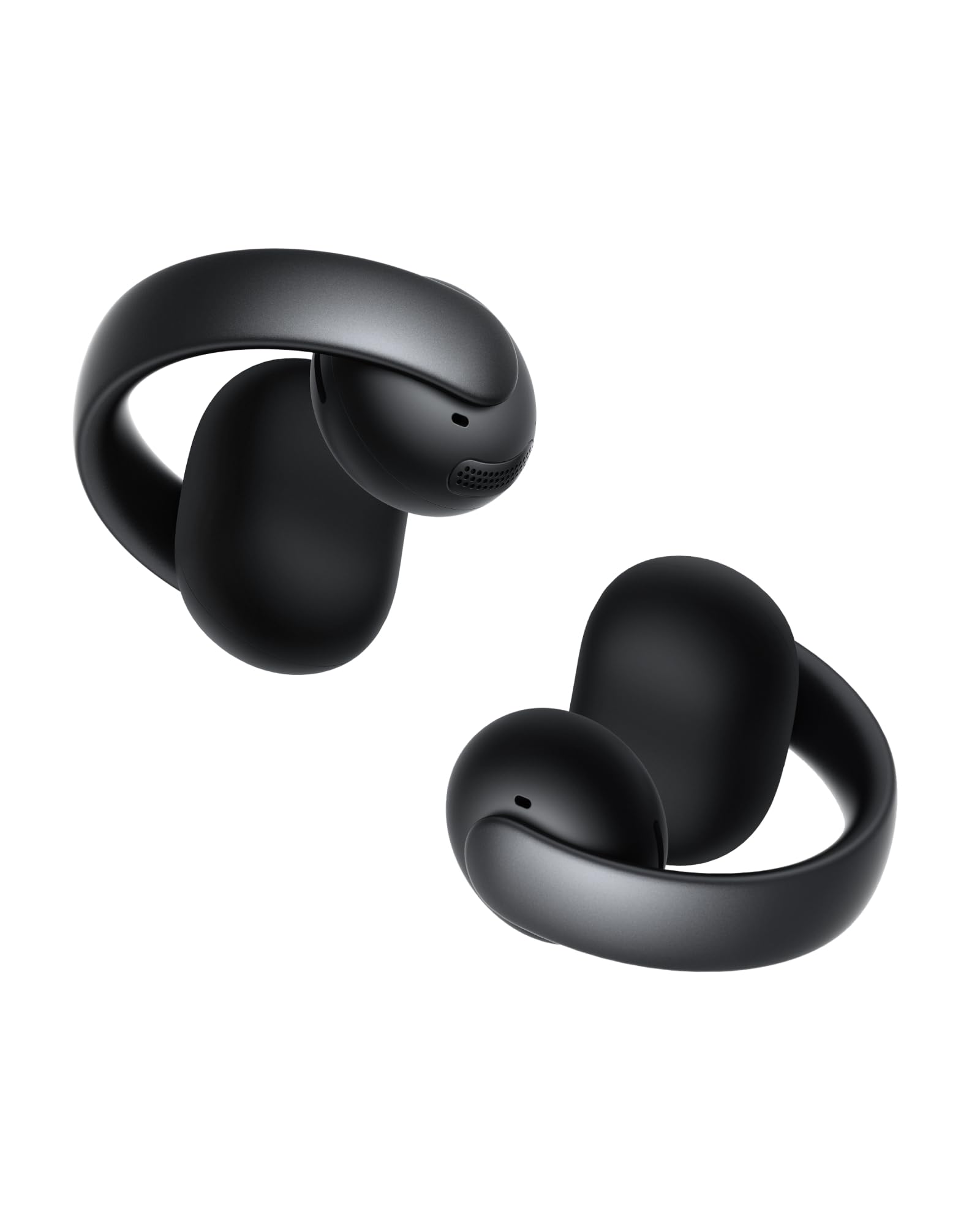 soundcore AeroClip by Anker, Open-Ear Earbuds, Clip-On Headphones, Adaptive Comfort, Clear Calls with 4 Mics and AI, Stable Fit, 12mm Drivers for Crisp Sound, Open-Ring Design (Midnight Black)