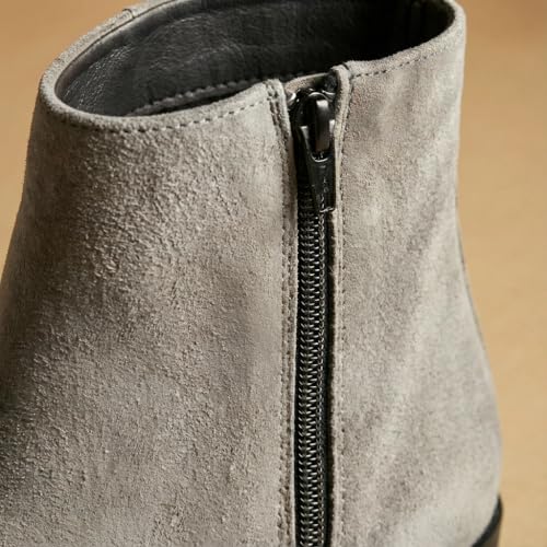 Image of Big Fox Men's Premium Suede Cuban Boots | Stylish Ankle-Length Casual Boots | Lightweight & Comfortable