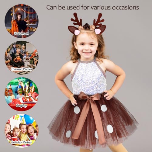 Disfraz de Reno con Diadema para Niñas miniatura 5