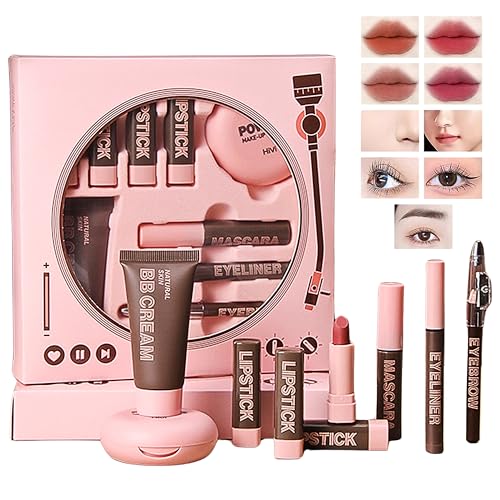 Make-up-Set All-in-One-Mädchen-Make-up-Geschenkset für Frauen, komplettes Starter-Kosmetik-Set, inklusive Augenpinsel-Set, Lidschatten-Palette, Augenbrauenstift, Mascara, Eyeliner-Stift