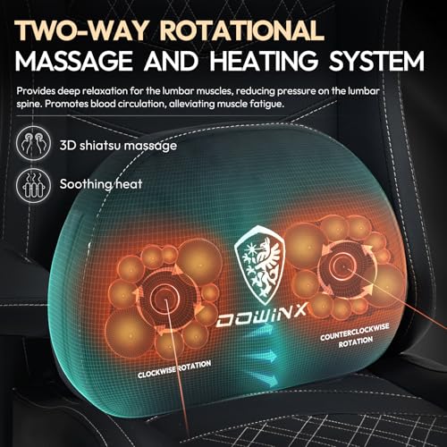 Sedia da gaming, ergonomica, da ufficio, con funzione di massaggio e calore, cuscino a molle insacchettate traspirante, come nel divano, sedia regolabile in PC, con poggiapiedi, supporto per - Sedia gaming - Immagine 3