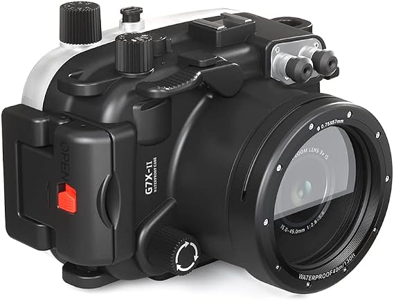 Seafrogs for Canon G7X Mark II 40m/130ft Underwater Housing Camera Diving Waterproof Housing case(Housing + Red Filter)