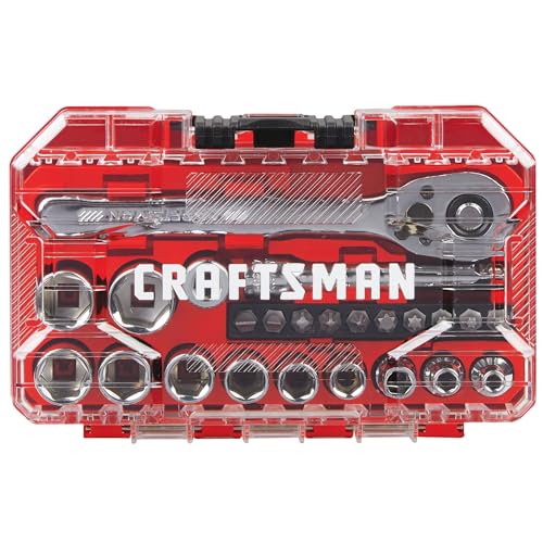 CRAFTSMAN Socket Set, 24-Piece, 1/4 Inch Drive, Metric, Includes Storage Case (CMMT12110LZ) image 4