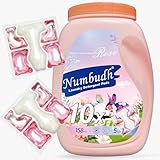 Numbudh Waschmittel Pods Rose, 158 Waschladungen, 5-in-1 Formel, 10 Tage Duft, 99,9% Sterilisation,Colorwaschmittel, Langanhaltende Frische & Geruchsentfernung Bei Kaltwäsche