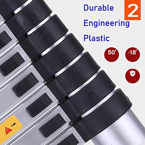 LADDERS Ladder Telescopic Ladders,Heavy Duty Foldable Atelescopic Ladder for Engineering, Multi-Purpose Telescoping Extension Ladder, 330Lbs Capacity,3.4M/11.2Ft