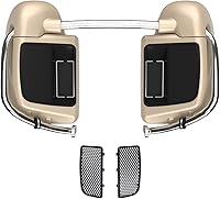 Vista 97 de Moto Onfire River Rock Gray (brillante) carenados inferiores aptos para H-D Touring Street Road King Glide FLTR 2014-2023, kits de calentadores