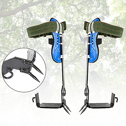YIYIBYUS Tree Climber Set, Tree/Pole Climbing Spike Safety Belt Strap Adjust. Lanyard Rope Rescue Belt