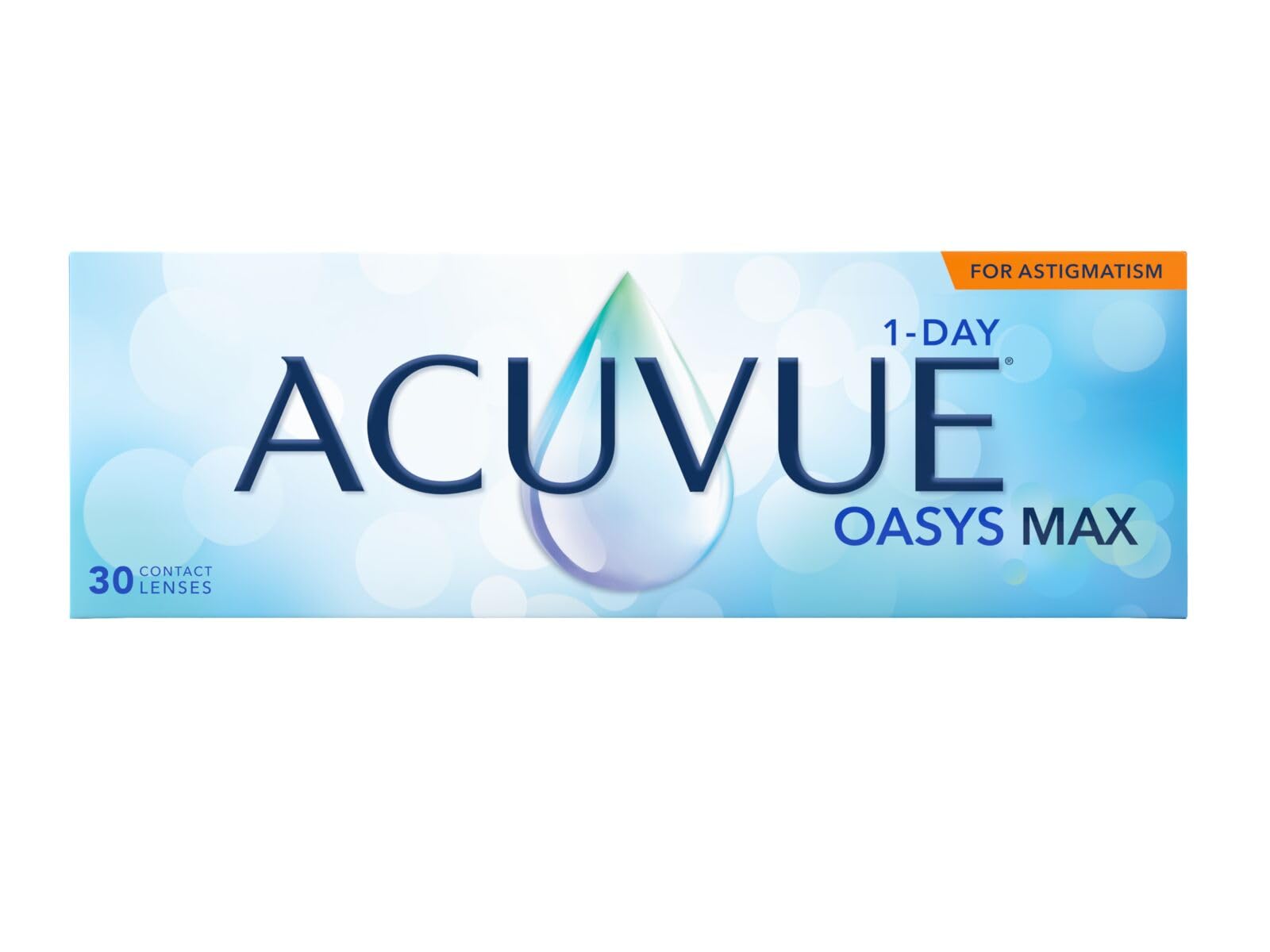 ACUVUE OASYS MAX 1-DAY FOR ASTIGMATISM – 30 Tageskontaktlinsen mit -1.00 dpt, Cyl -0.75, Ach 90 & BC 8.5