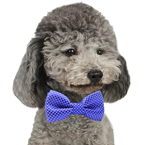 Yoy Handcrafted Adorable Pet Bow Ties - 6-Pack Adjustable Neck Tie 11.4"-18.5" Polka Dots Bowties Dog Collar Neckties Kitty Puppy Grooming Accessories For Doggy Cat, 6 Colors #TOP5