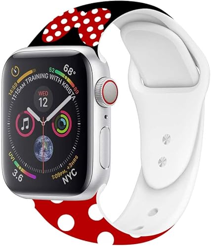 Miniatura 3 de Correa de dibujos animados para Apple Watch de 1.496in, 1.575in, 1.614in, 1.654in, 1.732in, 1.772in, correas de silicona para Apple Watch Series