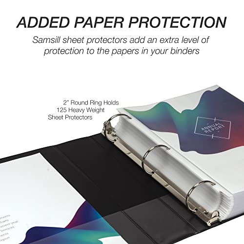 Samsill Economy 2 Inch 3 Ring Binder, Made In The Usa, Round Ring Binder, Customizable Clear View Cover, Black, 12 Pack (Mp128560) #TOP6