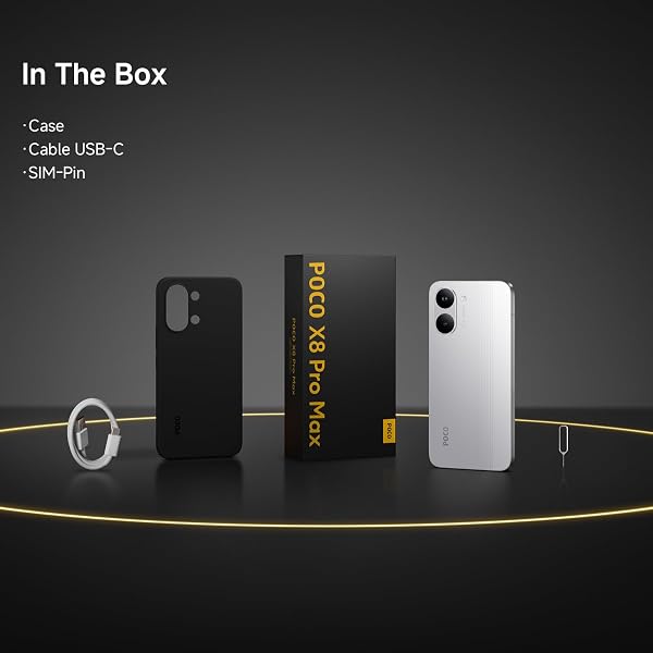 POCO X8 Pro Max, Smartphone 12+256 GB, Flagship Dimensity 9500s, 8500mAh (typ) battery, ultra-bright AMOLED display, 50MP Light Fusion 600 with OIS, Blue, 1 year extra warranty, Charger Not Included - 3