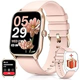 XINGHESF Reloj Inteligente Mujer con Llamadas, 1.96' Pantalla Táctil AMOLED Smartwatch Mujer con 120 Modos Deporte IP68 Pulsera Actividad con Ciclo Menstrual Pulsómetro SpO2 para Android iOS Rosa