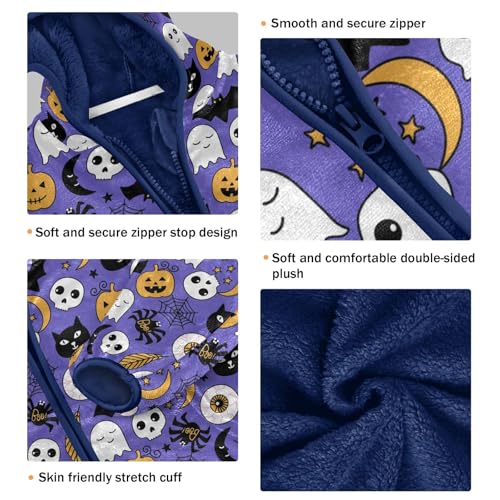 Boys' Fleece Hoody Jacket Zip Up Coat Warm Fall Winter Plush Jacket Halloween Long Sleeve Outerwear3