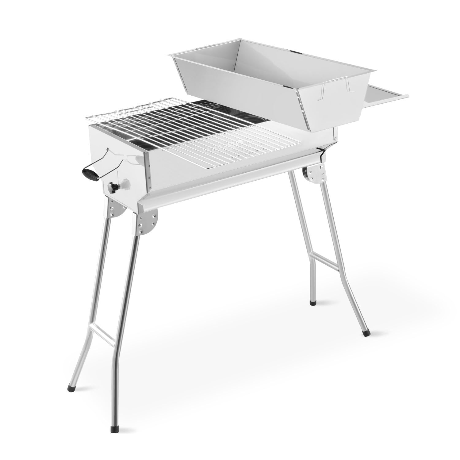 BEM Rambo Argos Holzkohlegrill aus Edelstahl, Mangal, BBQ Klappgrill