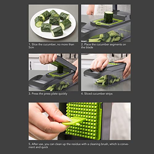 Cortadora multifuncional de vegetales Flexman con contenedor miniatura 5