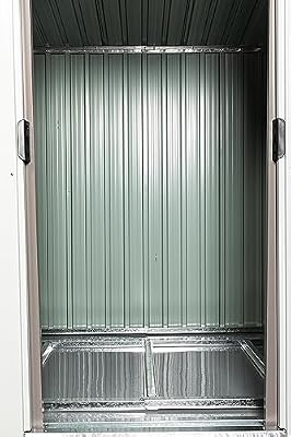 Wekuku 6ft 4ft Outdoor Metal Storage Shed, Grey – Heavy-Duty Steel Shed for Tools, Equipment & Outdoor Storage – Weather-& Secure (1 Doors)