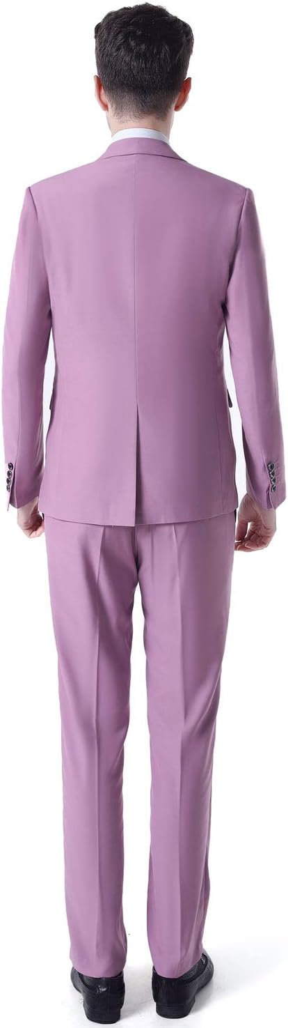 AK Beauty Fashion Lavender 3 Pieces Wedding Suits for Men Groom Tuxedos Men Suitsn