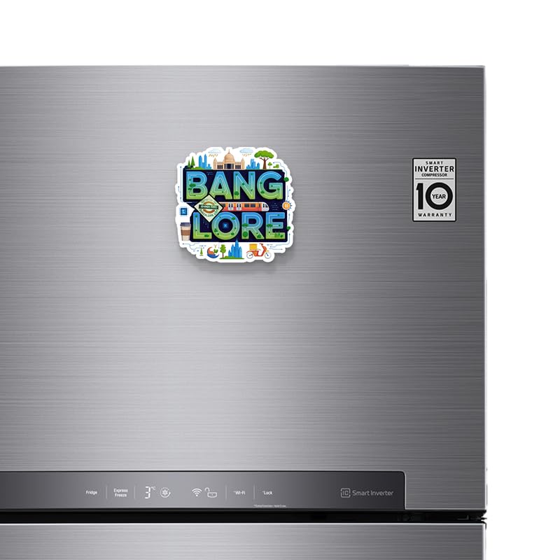 Image of Bangalore Fridge Magnets, Glossy Finish, Stylish Magnet for Fridge, Wardrobe & Metal Surfaces