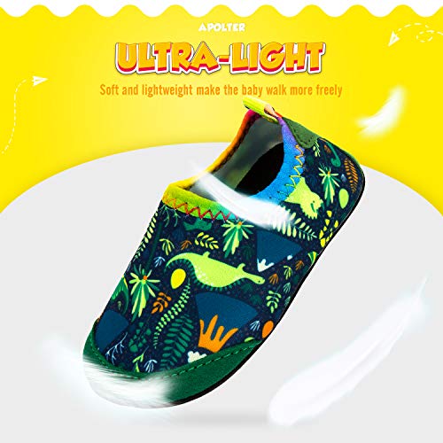 Apolter Baby Boys and Girls Swim Water Shoes Barefoot Aqua Socks Non-Slip for Beach Pool Toddler Kids by Apolter - Used condition - Image 4