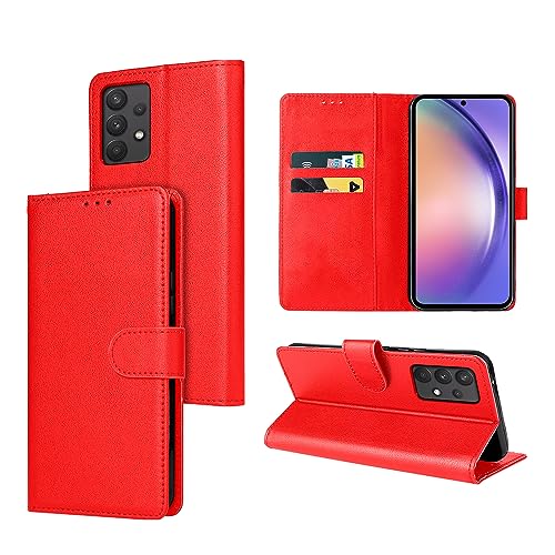 Capa Capinha Carteira Flip Para Samsung Galaxy A32 4G (VERMELHO)