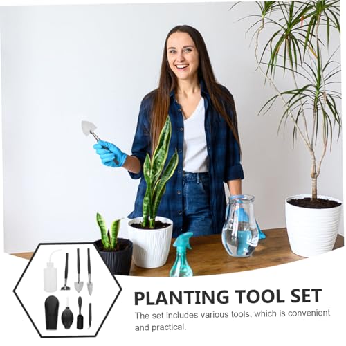 TOYANDONA 8Piezas Herramientas de Jardín para Suculentas Kit de Trasplante Mini para Plantas de Interior Incluye Pala Pequeña y Tenedor Desmalezador Manual - imagen 3
