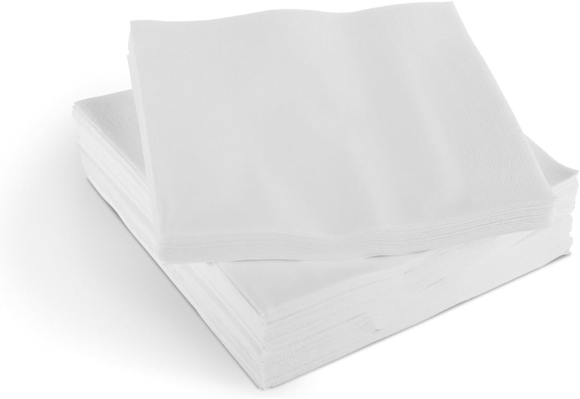 SafePro BNAP, 9"x9" 1-Ply Beverage Cocktail Paper Napkins, White Disposable Tabletop Napkins, 4000-Piece Case