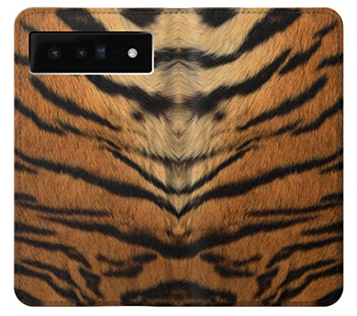 Étui Pixel 6 Pro à rabat similicuir rayures tigrées housse protection - 3