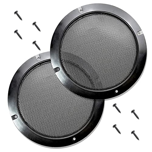 Kalevel 2 Pcs 3 Inch Speaker Grill Cover Metal Speaker Cover Mesh Speaker Grill Protector for Subwoofer Car with Mounting Screws Black