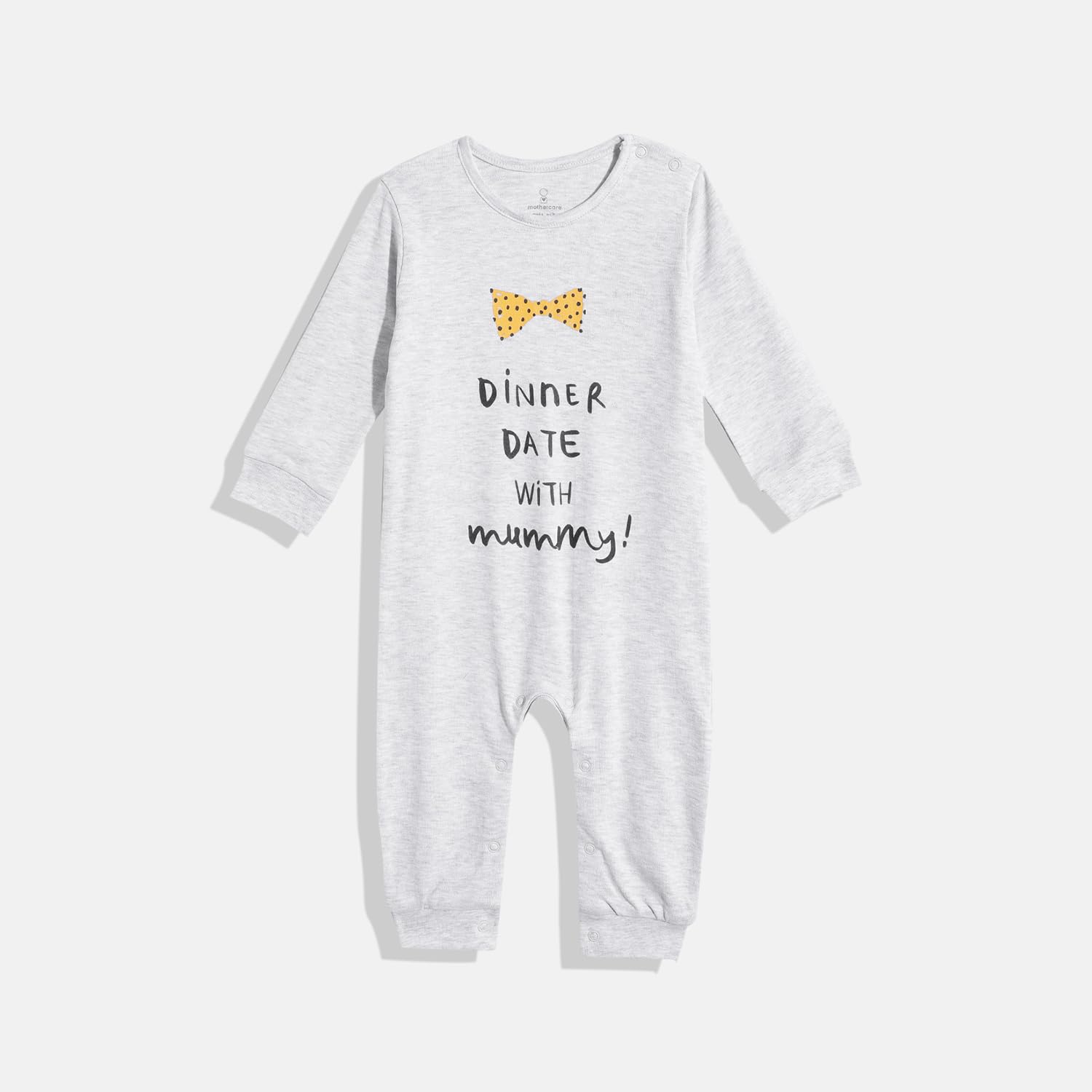 Mothercare Unisex Baby Full Sleeve All-In-One Romper | Happy Homes Printed Infant Sleepsuit Jumpsuit | Soft Cotton Bodysuit for Boys & Girls | Pack of 2, White/Grey 3