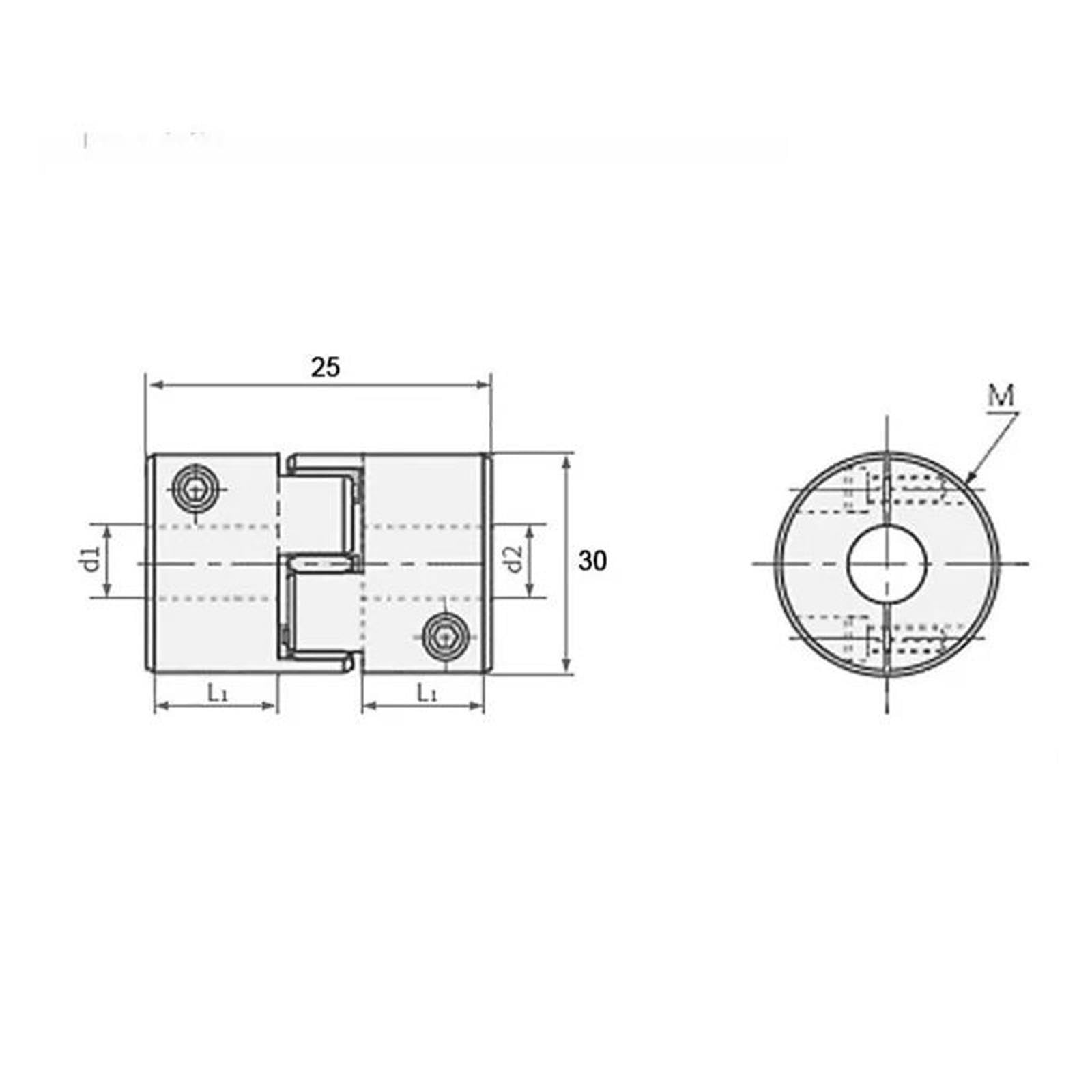 Plum-Klauenkupplung, D25L30 Flexible Wellenkupplung, CNC-Kupplung