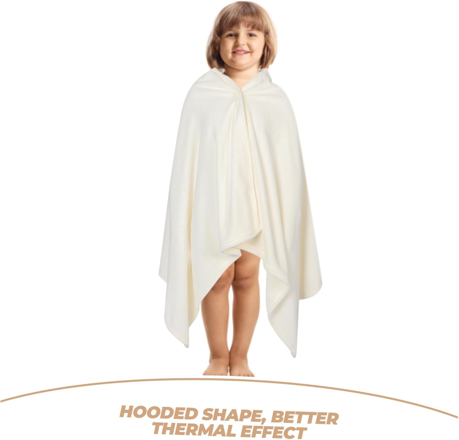 KOMBIUDA Boy Girl Thickened Coral Robe Boy Girl Bath Towel Hood Soft Cozy Quick Dry for Seasons
