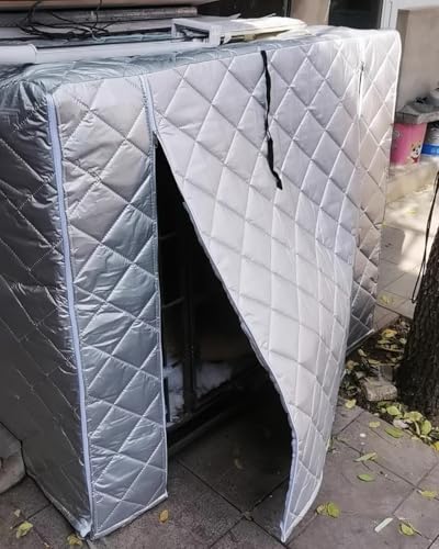 ZIMGOD Cold Weather Dog Crate Kennel Cover, Yard Garage Dog Cage Covers Protection, Warmth Insulated Cover for Chicken Coop/Cat Crate, Pet Enclosure Cover(122x76x84cm (48x30x33in))