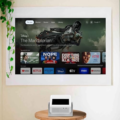 Image of DEBONAIR Touch Play Full HD 1080p Smart Projector | World's First Touchscreen with Auto (Focus+Screen Fit+Obstacle Avoidance) | Official Android | 18000 Lumens | HDMI USB| 10W Speaker Dual WiFi BT5.0