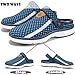 Imagen de Zuecos Mujer Hombre de Verano Playa de Sandalias Ligero Pantuflas Zapatillas de Estar por Casa Antideslizante Azul Oscuro 44