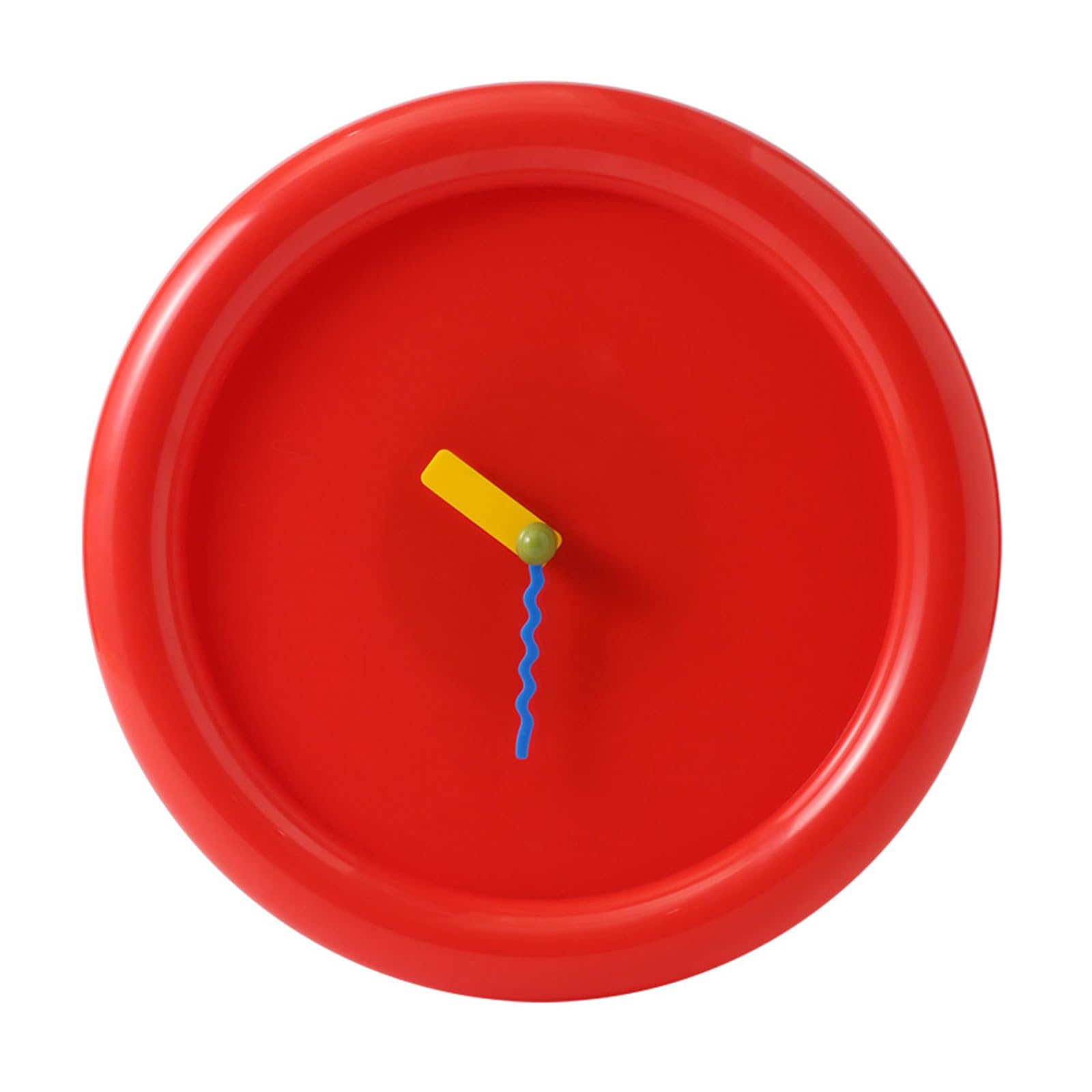 Kalttoy Red Stylish Cream Bubble Clock Battery Operated Quiet Table Wall Clock Enhances Any Space For Home And Decoration Unique Wall