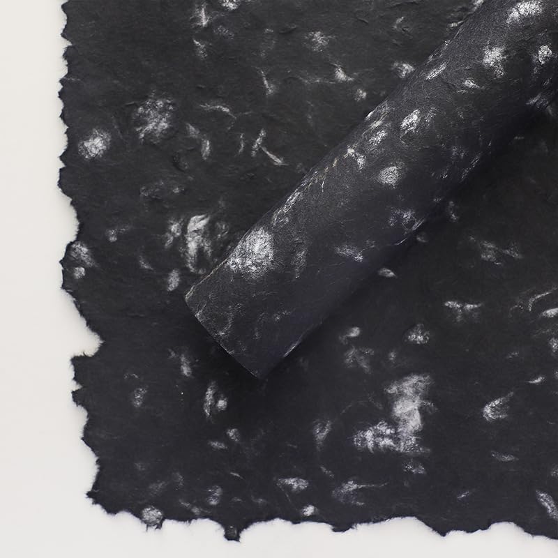 Papier d'emballage de fleurs noir pour emballer boîte cadeau fragile