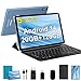 WiFi/WLAN günstig Kaufen-Biegedy Tablet 10 Zoll Android 14 Octa-Core, 2024 Newest Tablet PC 20 GB RAM+128 GB ROM (TF1 TB),5G WLAN 6丨Widevine L1丨GMS丨6000mAh丨5+8MP丨Bluetooth5.0丨1280 * 800丨Tablet mit Tastatur Maus Blau