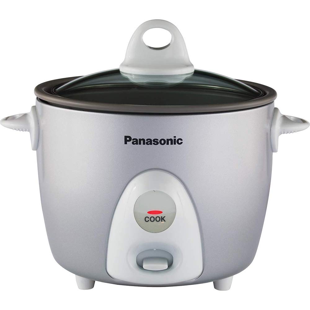 Panasonic Rice Cooker Steamer Multi-Cooker 6-Cups Cooked 3-Cups Uncooked SR-G06FGL Silver