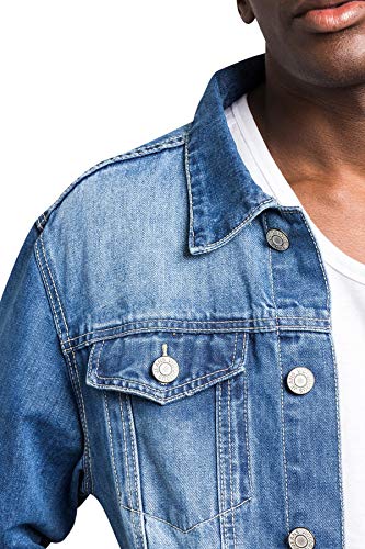 Image of VICTORIOUS Men's Distressed Denim Jacket