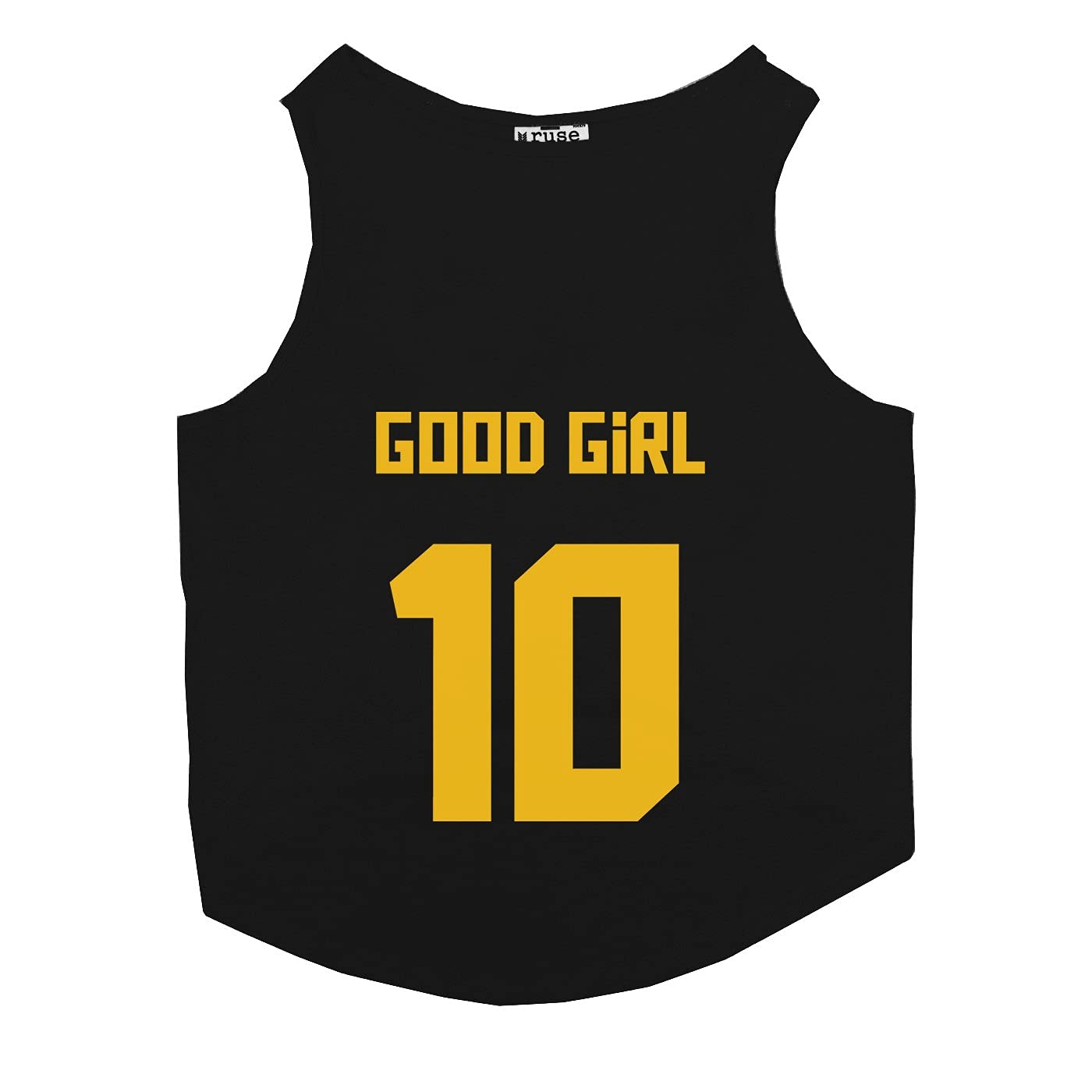 Ruse Pet Good Girl Jersey No.10 Printed Round Neck Sleeveless Dog Vest Tank T-Shirt/Tees Apparel/Clothes/Tees Gift for Dogs(Black) Small (Apso, Shih Tzu etc.) (B09DTC6LWW) Amazon Price History, Amazon Price Tracker