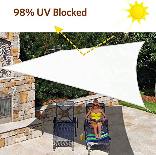 Voile d'ombrage imperméable 4x4 m résistante aux UV blanche avec œillets extérieur - 4