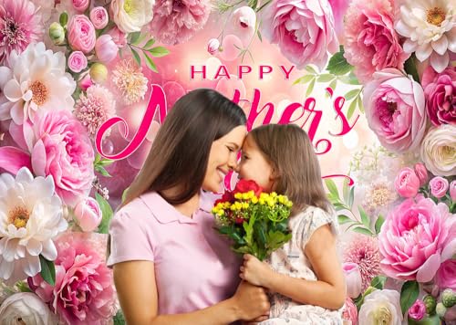 Fondo Fotográfico CHAIYA 7x5ft Rosa Día de la Madre miniatura 2