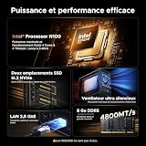 UGREEN NASync DXP2800 2 Bay Desktop NAS Quad-Core Intel N100 CPU, 8GB DDR5 RAM, 2.5GbE Enthernet, 2 x M.2 NVMe Slots, 4K HDMI, Networked Storage (No Disk) - 2