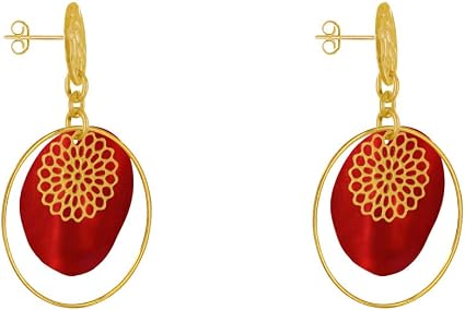 Orecchini A Chiodo LES POULETTES BIJOUX - Metallo Dorato E Grandi Perle In Ceramica - Argento 925 In Confezione Regalo