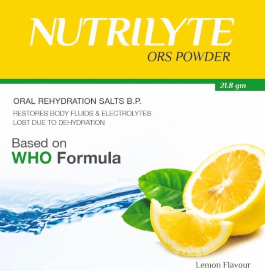 NUTRILYTE ORS Powder/Restore Body Fluids & Electrolyte Inbalance/Based On WHO Formula/10sachets/21.8gm
