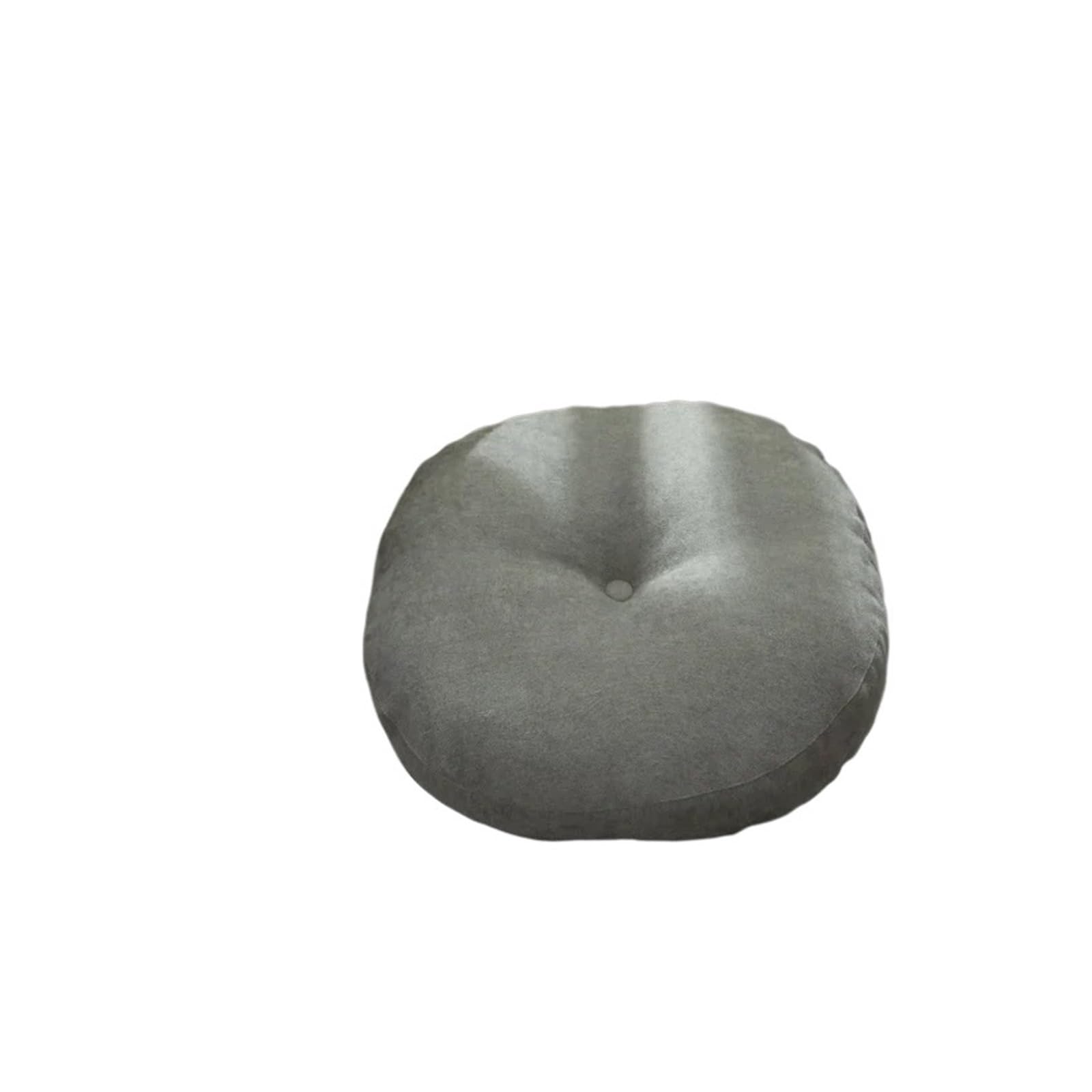Großes rundes Yoga-Kissen für Kinder, weiches Pouf-Kissen für Sofa, Stuhl und Auto, Rückenstützkissen, 47 x 47 cm, Grau, vielseitige Matte für Komfort und Entspannung