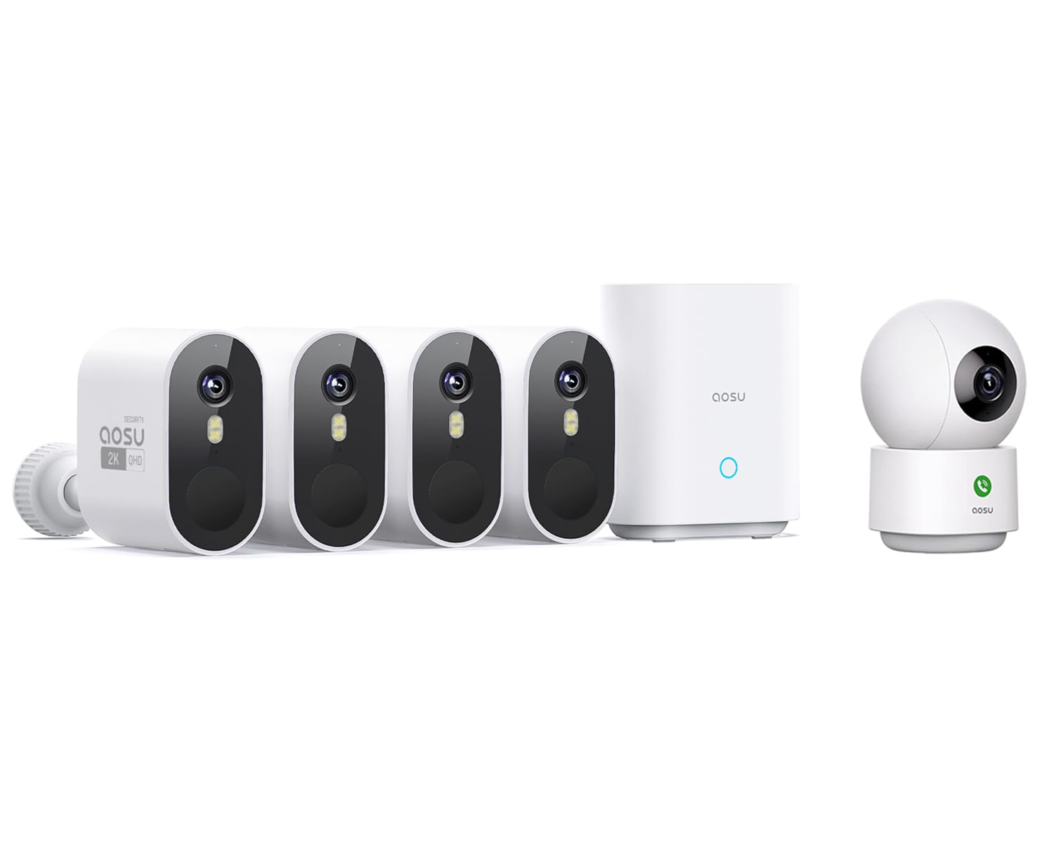 2K WirelessCam Pro System 4-Cam-Kit + 2K Indoor Camera